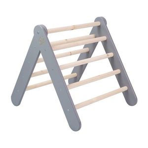 Sivý pikler trojuholník z borovicového dreva 60x60x60 cm Montessori – Meowbaby vyobraziť