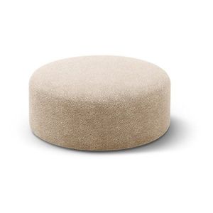 Svetlohnedý taburet z textílie buklé Dia – Micadoni vyobraziť