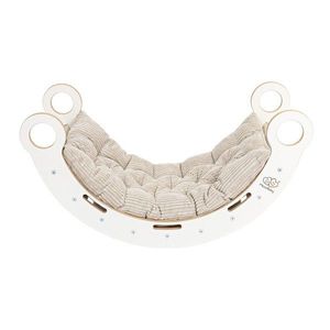 Biela/béžová hojdačka z borovicového dreva 39x75x38 cm Montessori – Meowbaby vyobraziť