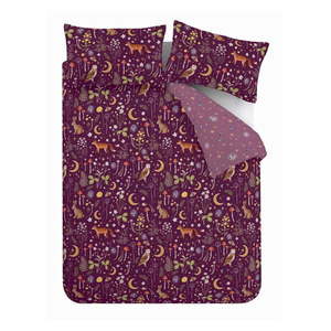 Predĺžené fialové obliečky na dvojlôžko 230x220 cm Enchanted Twilight – Catherine Lansfield vyobraziť