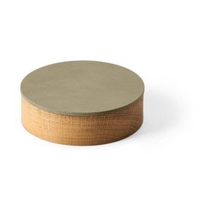 Zelený/v prírodnej farbe drevený/z eko kože úložný box s vekom/dekoratívny ø 11x3, 5 cm Circle Nupo – LIND DNA vyobraziť