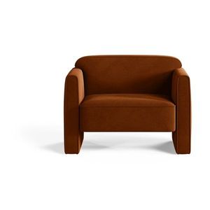 Terakotové zamatové kreslo Abby – Micadoni vyobraziť