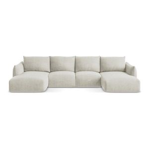 Béžová rozkladacia rohová pohovka (do tvaru "U") Leila – Makamii vyobraziť