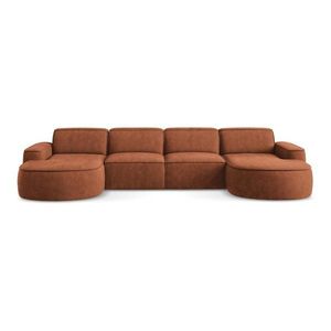 Terakotová ženilková rohová pohovka (do tvaru "U") Omao – Makamii vyobraziť