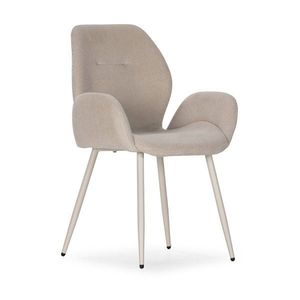 Béžové čalúnené jedálenské kreslá v súprave 2 ks Ansu – Marckeric vyobraziť