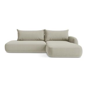 Béžová rozkladacia rohová pohovka (pravý roh/s leňoškou) Hale – Makamii vyobraziť