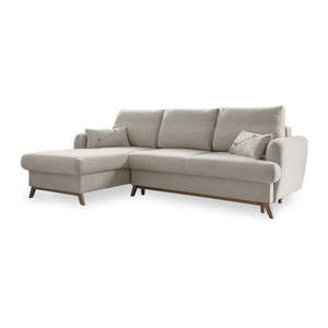 Béžová rozkladacia/s úložným priestorom rohová pohovka (ľavý roh/s leňoškou) Scandic Lagom – Miuform vyobraziť