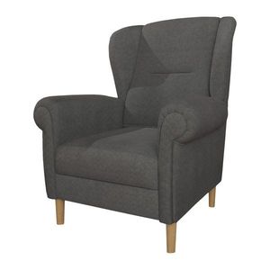 Tmavosivé kreslo ušiak Swan – Ropez vyobraziť