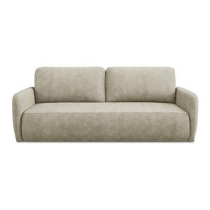 Béžová ženilková rozkladacia/s úložným priestorom pohovka 218 cm Lilo – Makamii vyobraziť