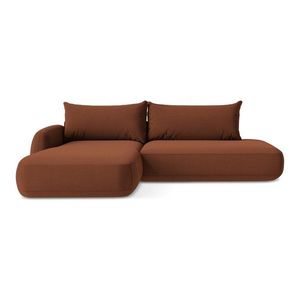 Terakotová rozkladacia rohová pohovka (ľavý roh/s leňoškou) Hale – Makamii vyobraziť