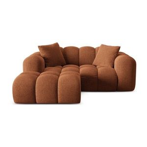 Terakotová ženilková rohová pohovka (ľavý roh/s leňoškou) Treno – Cosmopolitan Design vyobraziť