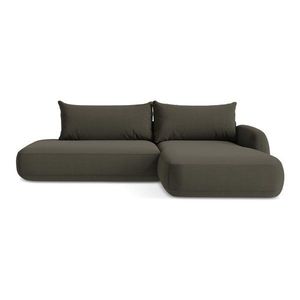 Hnedá rozkladacia rohová pohovka (pravý roh/s leňoškou) Hale – Makamii vyobraziť