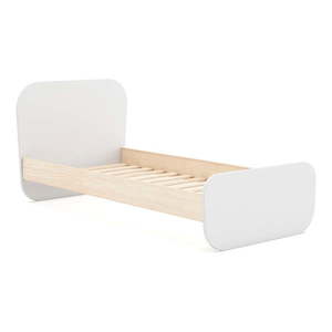 Biela detská posteľ v dekore borovice s roštom 90x190 cm Esteban – Marckeric vyobraziť