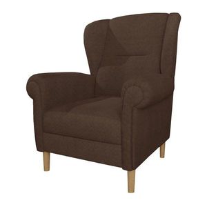 Tmavohnedé kreslo ušiak Swan – Ropez vyobraziť