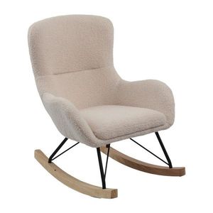 Béžové hojdacie detské kresielko z textílie buklé Rocky – Vipack vyobraziť