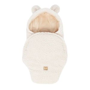 Krémová detská zavinovačka s baránkom 45x80 cm – Meowbaby vyobraziť