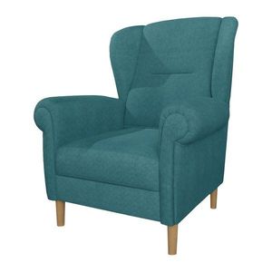 Tyrkysovomodré kreslo ušiak Swan – Ropez vyobraziť