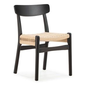 Čierne jedálenské stoličky v súprave 2 ks z kaučukového dreva Biel – MOME vyobraziť