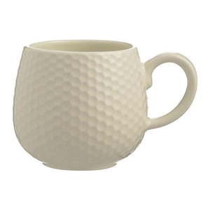 Krémovobiely keramický hrnček na latte 350 ml Embossed Honeycomb – Mason Cash vyobraziť