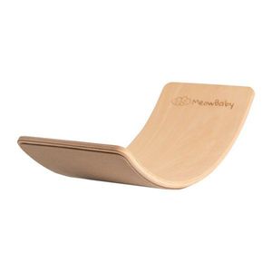 Béžová/v prírodnej farbe balančná doska z borovicového dreva 80x30x18 cm Montessori – Meowbaby vyobraziť