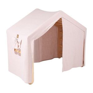 Ružový/v prírodnej farbe pikler trojuholník z borovicového dreva 112x61x94 cm Montessori – Meowbaby vyobraziť