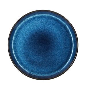 Čierny/modrý dezertný tanier z kameniny ø 21 cm Gastro Dark Blue/Black – Bitz vyobraziť