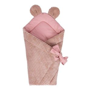 Ružová menčestrová detská zavinovačka 35x65 cm – Meowbaby vyobraziť