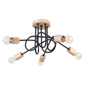 Stropné svietidlo v čierno-prírodnej farbe 15x61 cm Tumber – Sollux vyobraziť