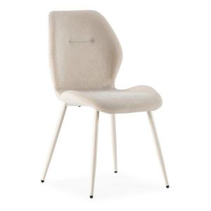 Krémovobiele čalúnené jedálenské stoličky v súprave 4 ks Ansu – Marckeric vyobraziť