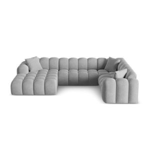 Svetlosivá ženilková rohová pohovka (pravý roh/do tvaru "U") Treno – Cosmopolitan Design vyobraziť