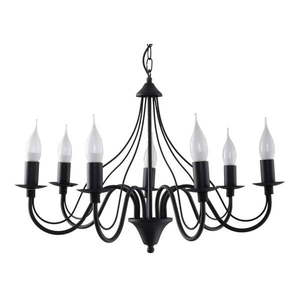 Čierne stropné svetlo Sollux Floriano 7 vyobraziť