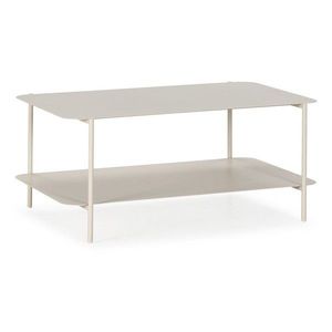 Krémovobiely kovový konferenčný stolík 58x90 cm Beatrix – MOME vyobraziť