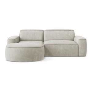 Krémová ženilková rohová pohovka (ľavý roh/s leňoškou) Omao – Makamii vyobraziť