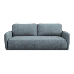 Sivomodrá ženilková rozkladacia/s úložným priestorom pohovka 218 cm Lilo – Makamii vyobraziť