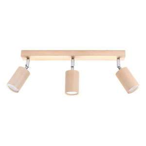 Drevené stropné svietidlo Sollux Ludwik, dĺžka 45 cm vyobraziť