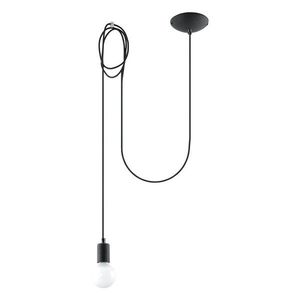 Čierne závesné svietidlo Spider – Sollux vyobraziť