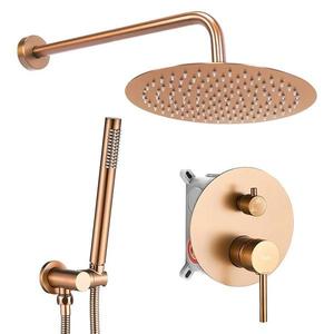 Sprchová súprava nástenná podomietková Rea Lungo brúsená meď + BOX vyobraziť