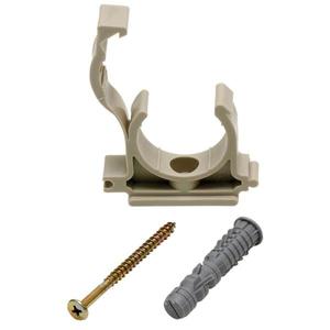 Príchytka jednoduchá na rúry s klapkou a hmoždinkou 25 mm (5 ks) vyobraziť