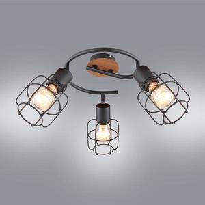 Stropné bodové svietidlo 54037-3 čierno-hnedé LS3 vyobraziť