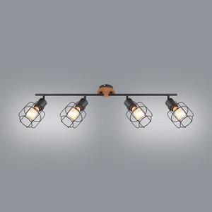 Stropné bodové svietidlo 54037-4 čierno-hnedá LS4 vyobraziť