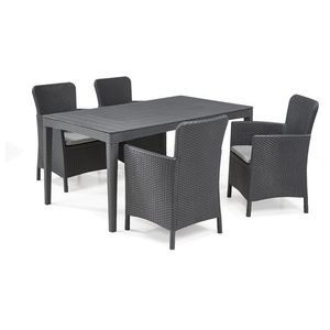 Keter Súprava záhradného nábytku Girona Miami (5-dielna súprava, antracitová) vyobraziť