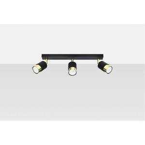 Stropné bodové svietidlo Nero 3 A-1071 čierna/zlatá vyobraziť
