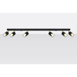 Stropné bodové svietidlo Nero 6 A-1073 čierna/zlatá vyobraziť