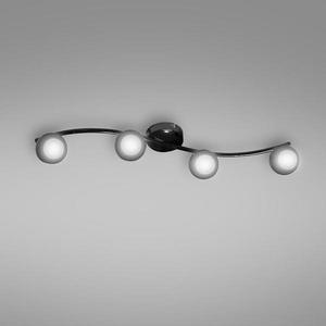 Stropné bodové svietidlo Mars As-8006-04-6195 čierna chrómová Ls4 vyobraziť