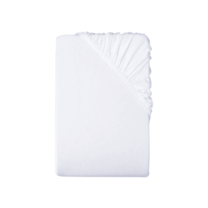 LIVARNO home Napínacia džersejová plachta, 140 – 160 x 200 cm (biela) vyobraziť