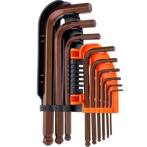 Imbusové kľúče s guľovou koncovkou, S2, 1, 5-10 mm, 9 ks, vyobraziť