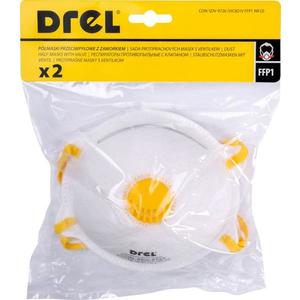 Filtračné polomasky FFP1, s ventilom, 2 ks vyobraziť