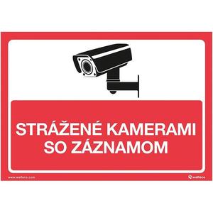 Strážené kamerami zo záznamom – červený A5, 148 x 210 mm vyobraziť