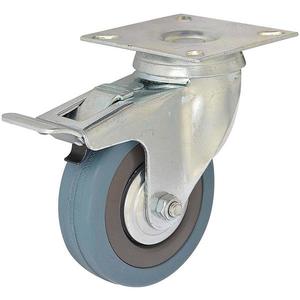 Otočné pojazdné koliesko s brzdou 50 mm/40 kg montážna doska, sivá guma vyobraziť