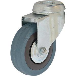 Otočné pojazdné koliesko 50 mm/40 kg montážny otvor, sivá guma vyobraziť